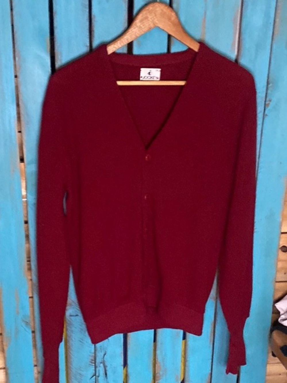 Jockey wine Red Cardigan Sweater size medium button up